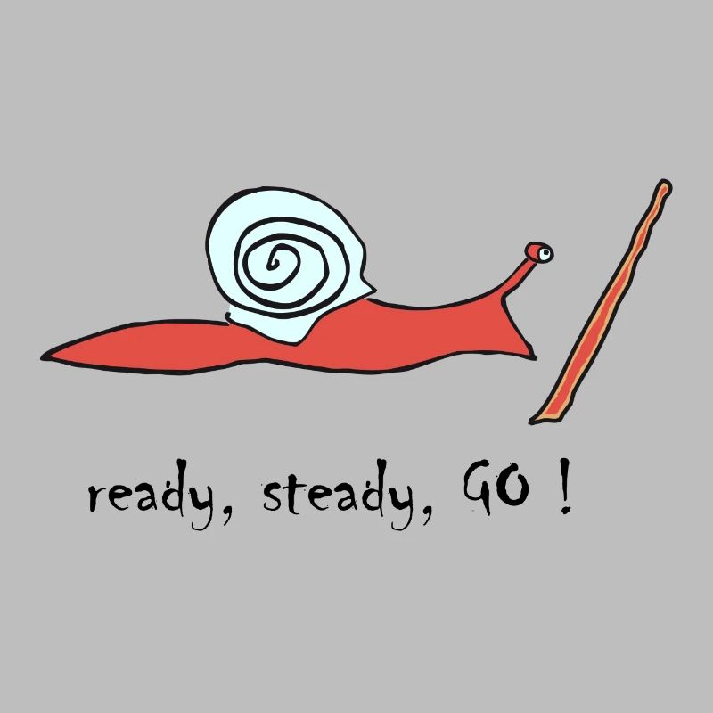 running snail -- ready, steady, GO !