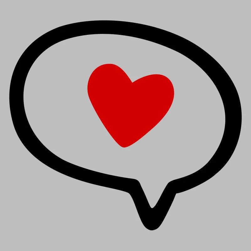Bulle de dialogue avec coeur