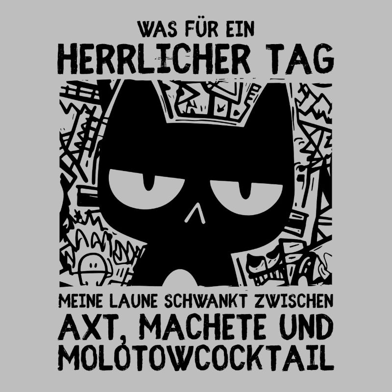 Minimalistische schwarze Katze mit Blick des Todes