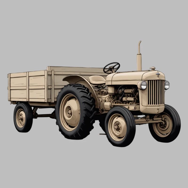 Vintage Tractor Field Work