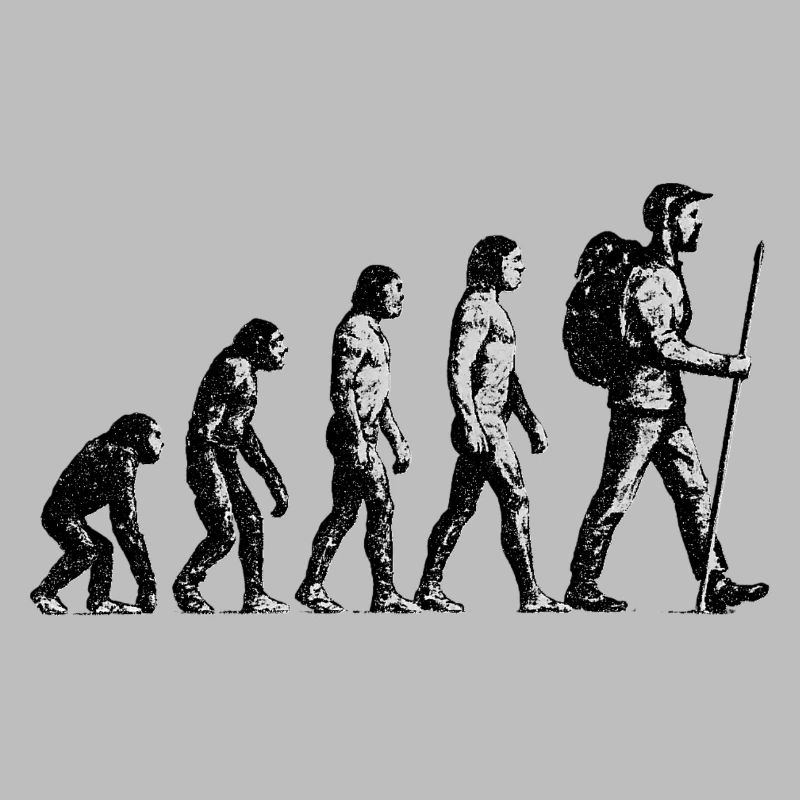 Evolution zum Wandersmann Grunge Design