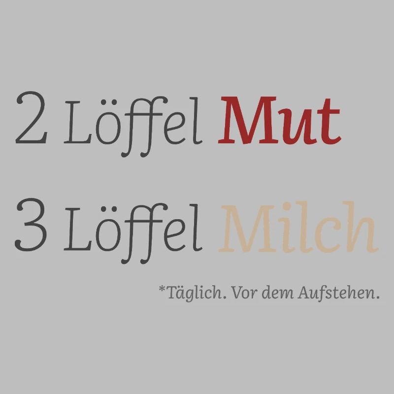 2 Löffel Mut 3 Löffel Milch – Mutmacherdesign