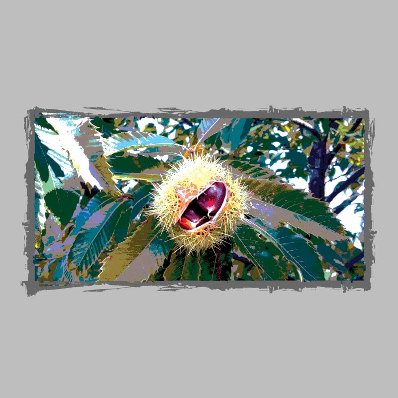 Chestnut in pointed leaf design