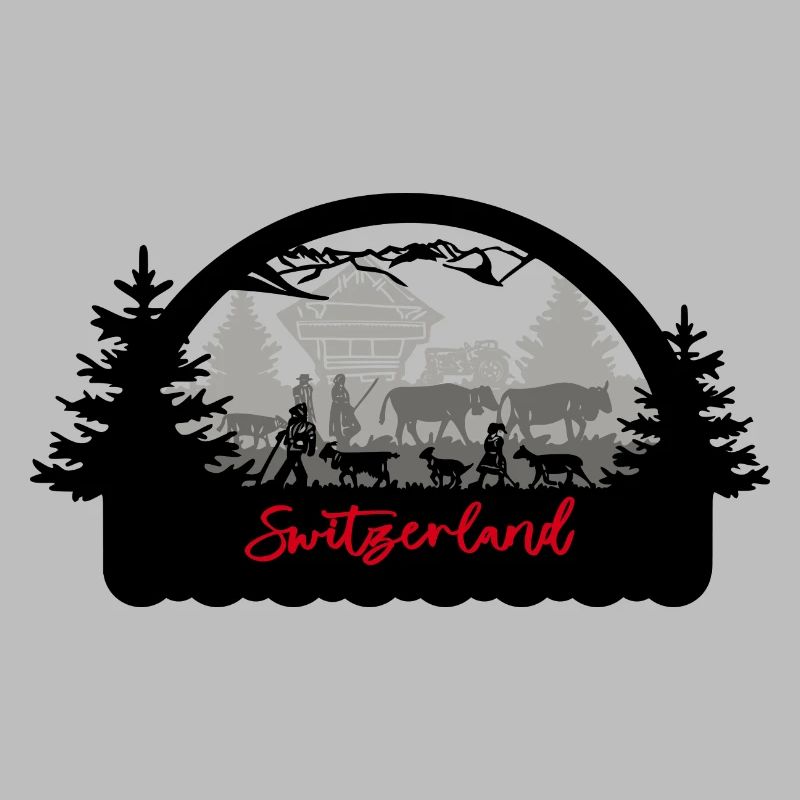 Switzerland Silhouette