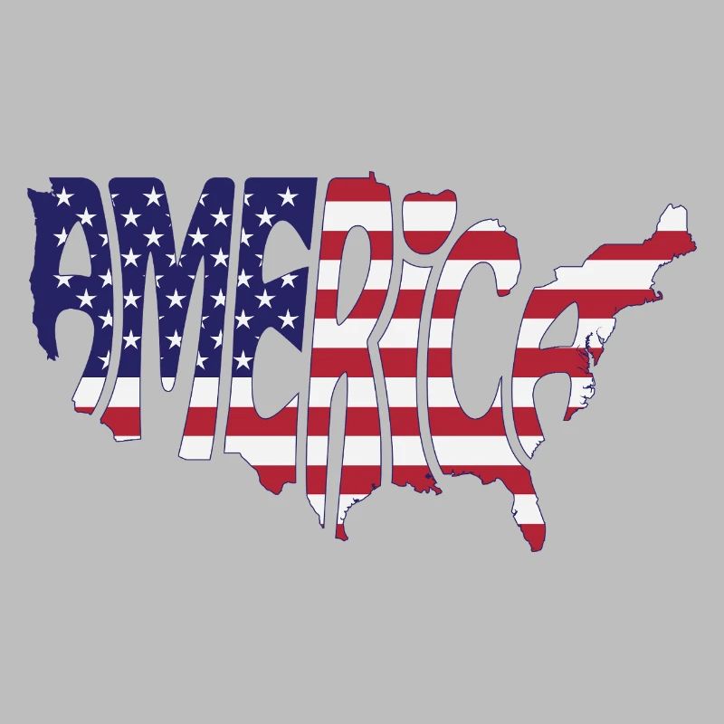 American Flag Map Design