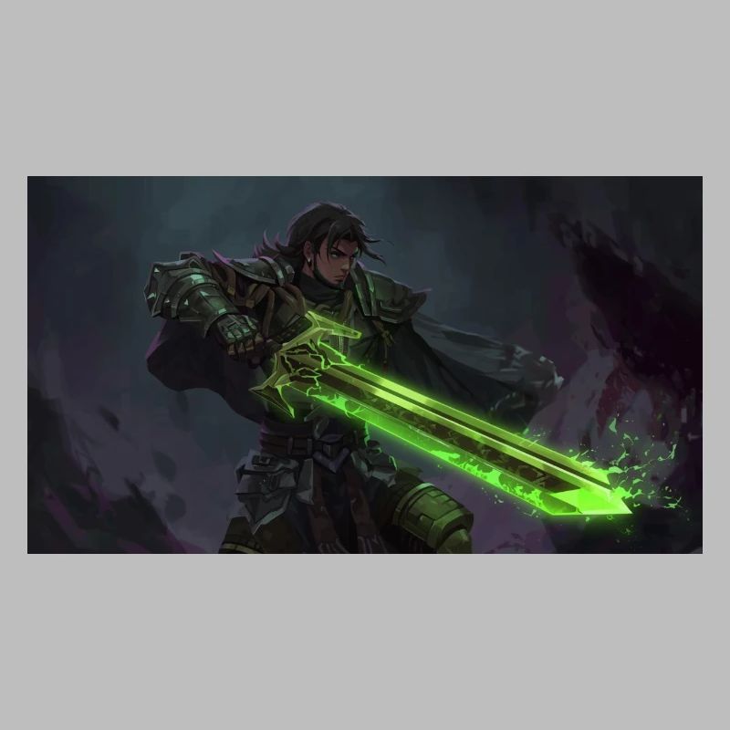Warrior with Green Lightsaber