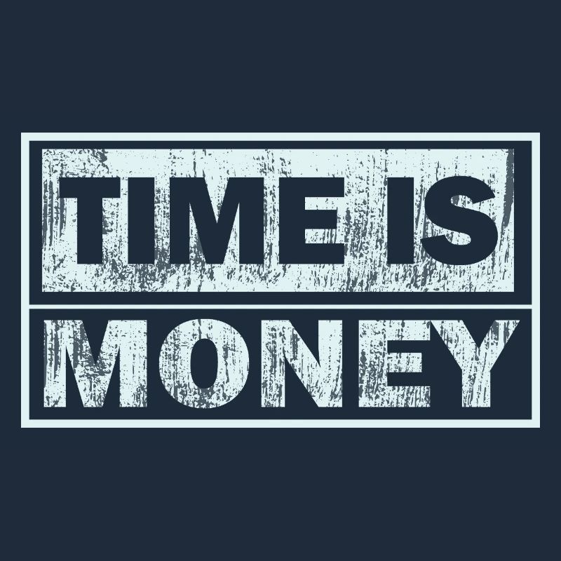 Le temps, c’est de l’argent – bannière texte grunge