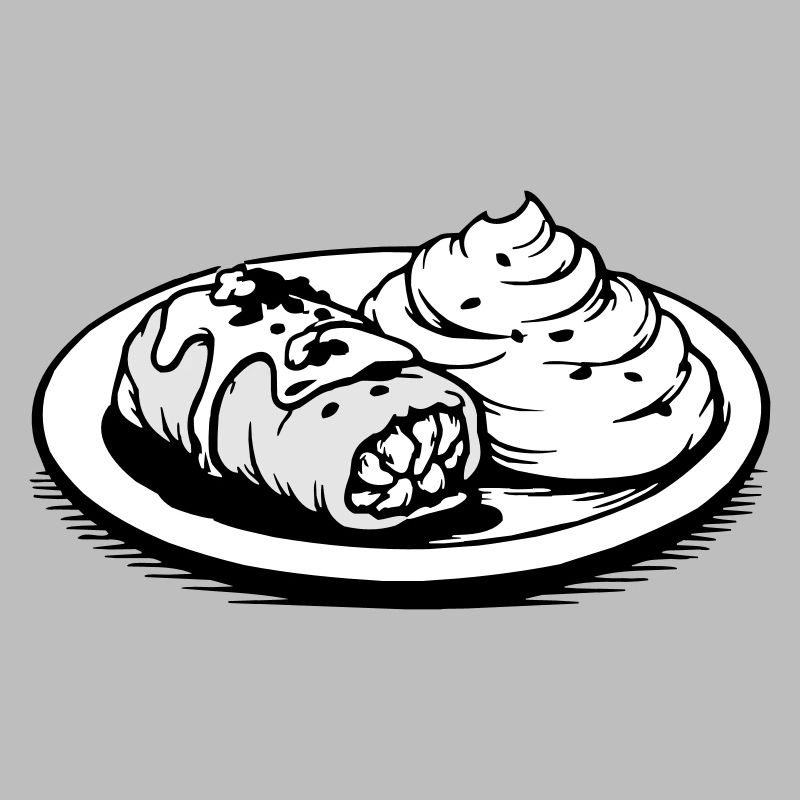 Wrap de chou Golubzi avec purée de pommes de terre