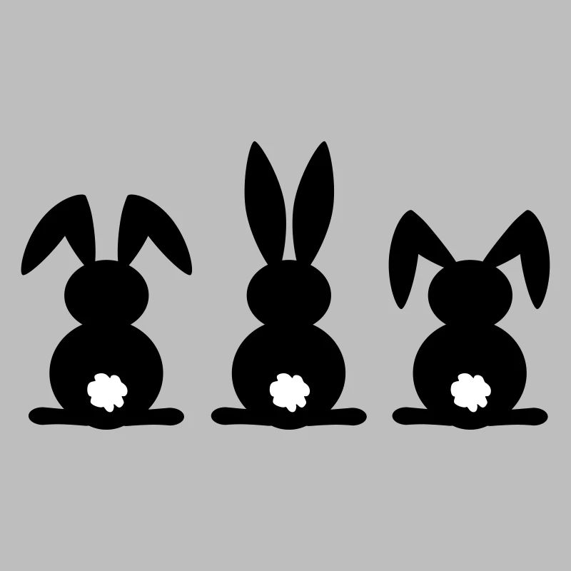 Rabbit silhouette. Happy Easter or Easter party. Egg.