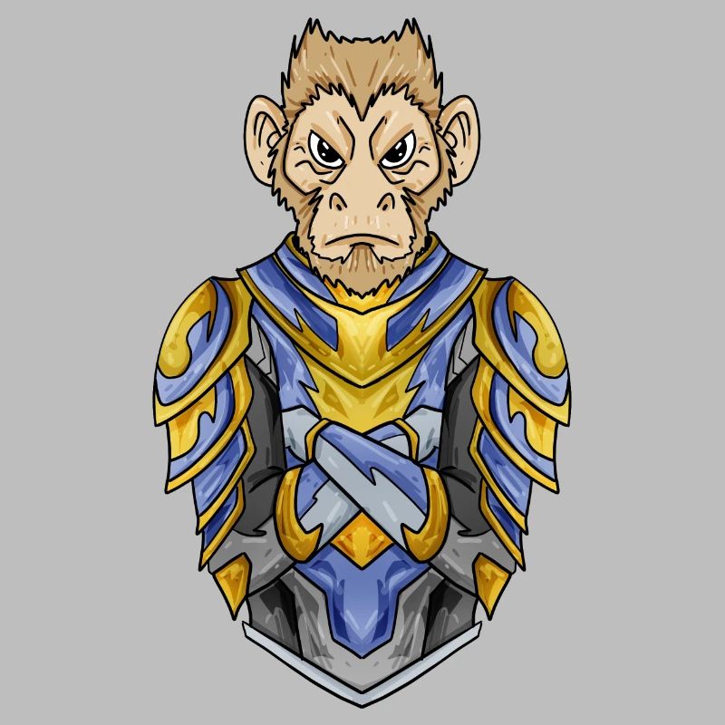 Knight Monkey with Armor Crusader
