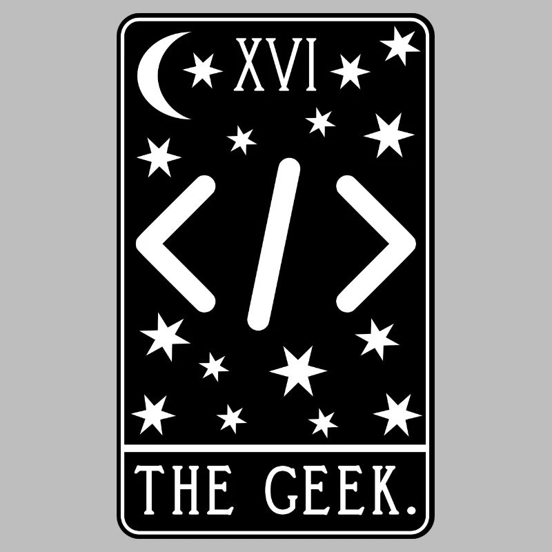 Programmer Tarot Card - Coding Geek Developer Code