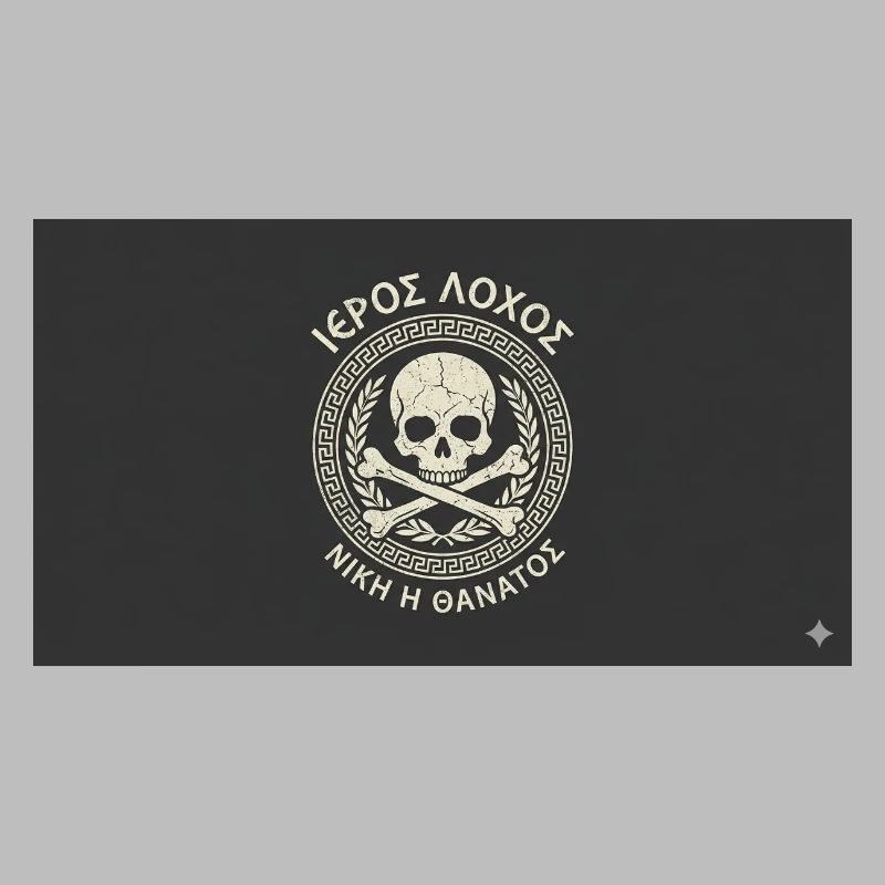 Skull in Laurel Circle Pattern