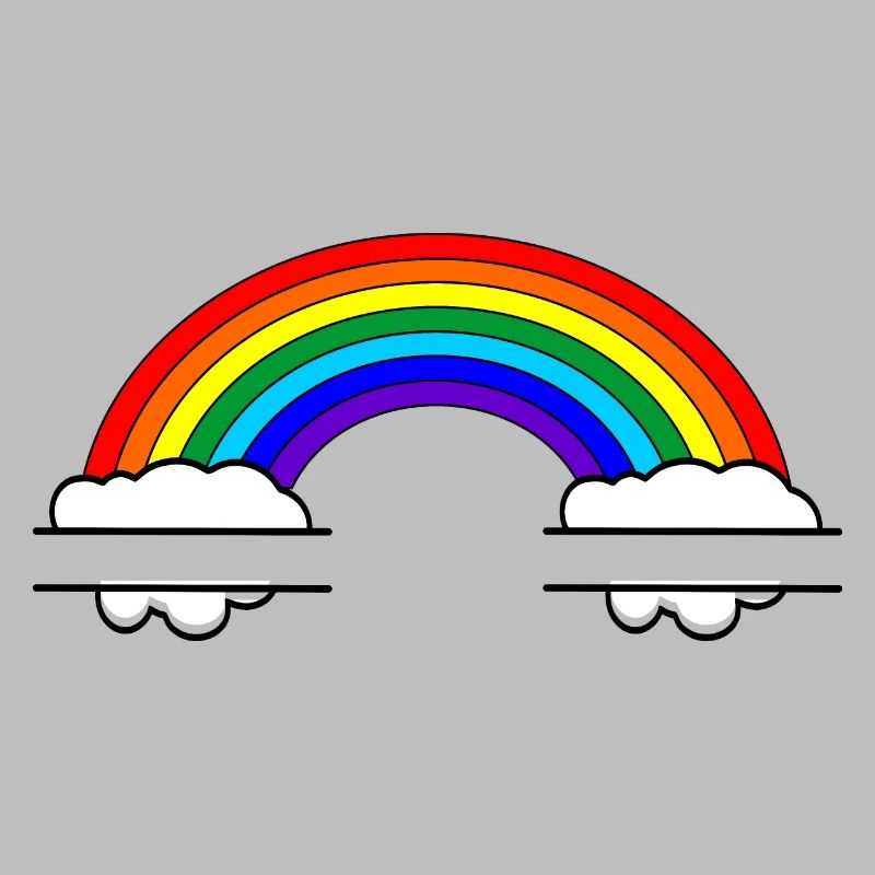Rainbow with two name bubbles