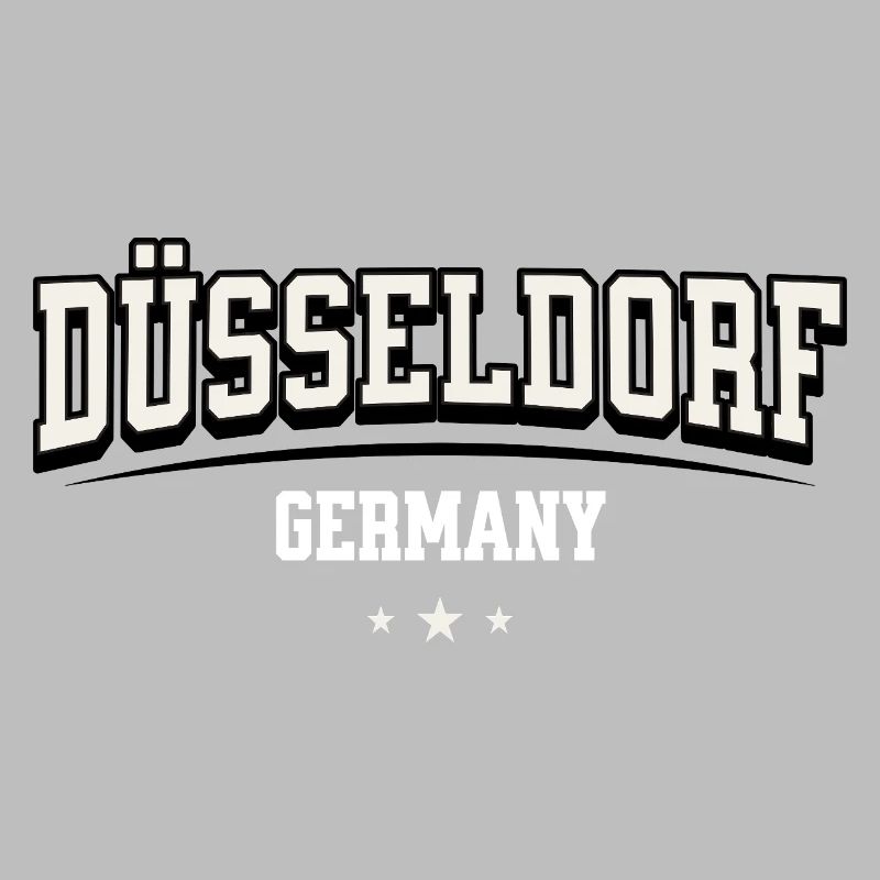 Dusseldorf Germany Block Font Logo