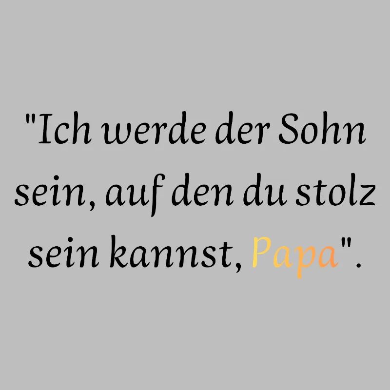 Versprechen an Papa: Stolzer Sohn