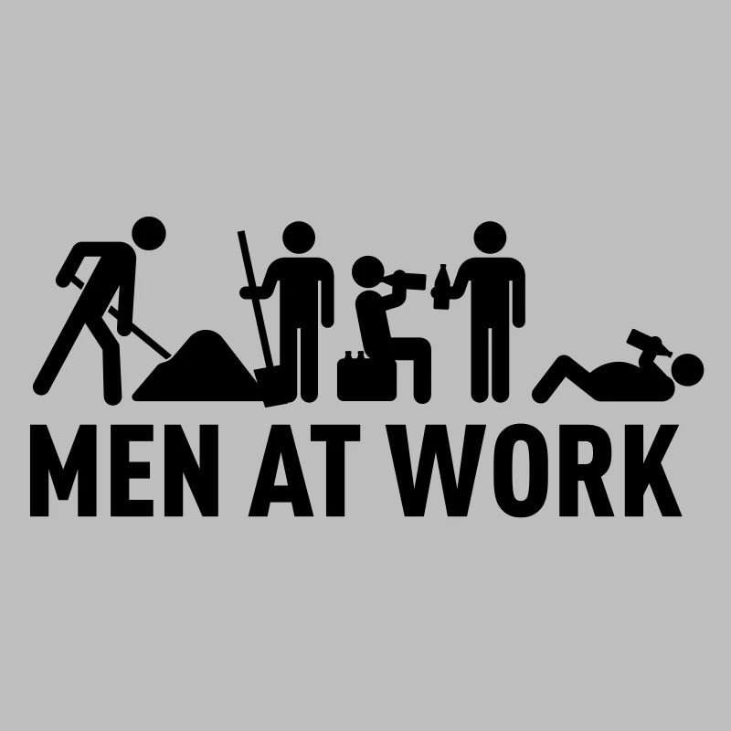 men at work - construction area - worker hard