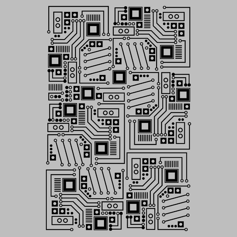 Conception de t-shirts de circuits électroniques de technologie
