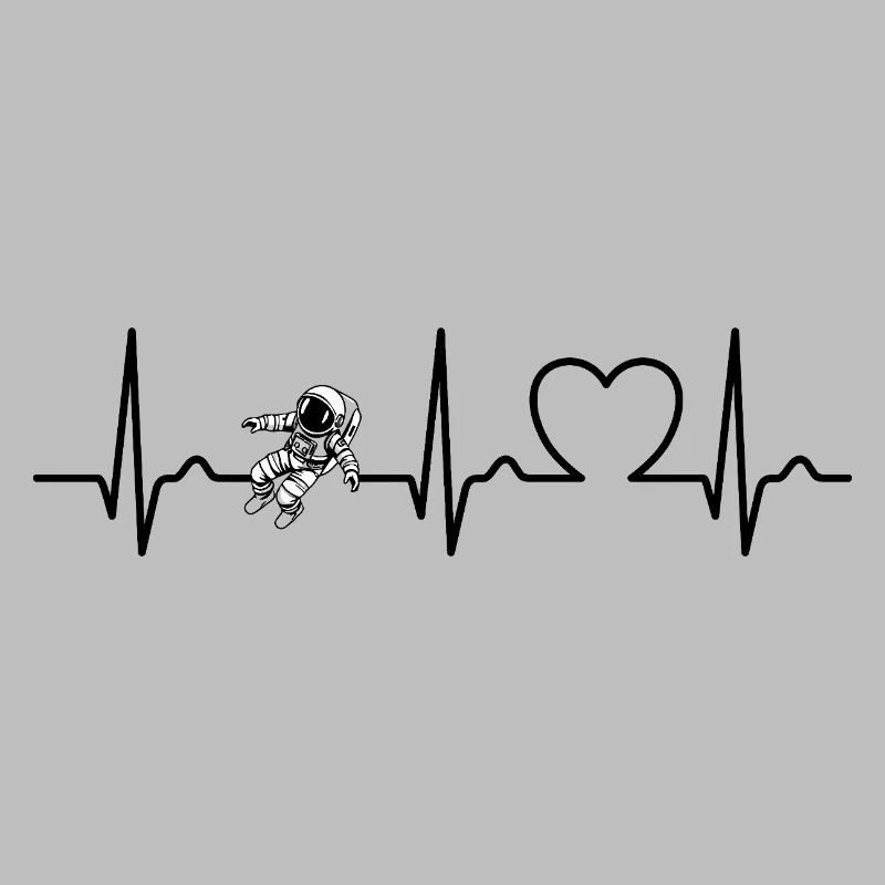 Heart Curve - Pulse - ECG - Astronaut - Space