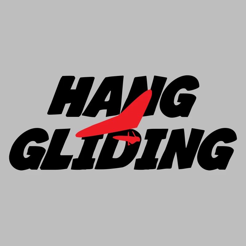 Graphisme Hang Gliding Rouge Intense