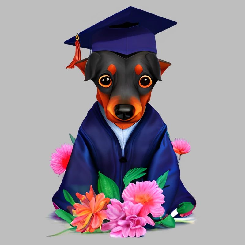 Bachelor Doberman Graduation Study Dogs
