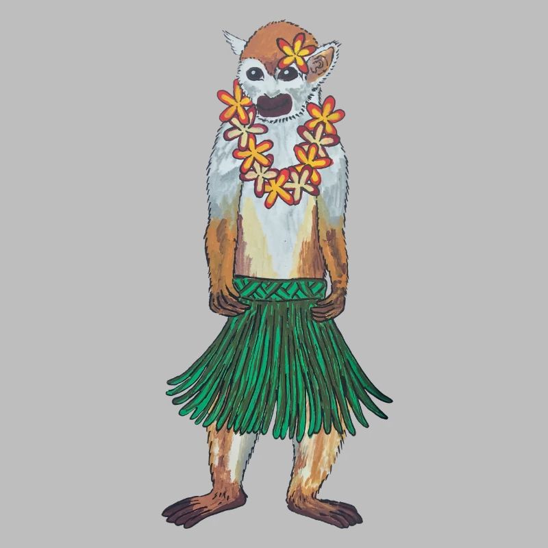 Squirrel Monkey Monkey Hawaii Hula Monkey Hula Hoola