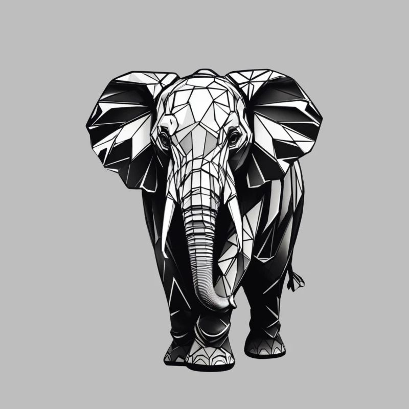 Geometric Style Elephant