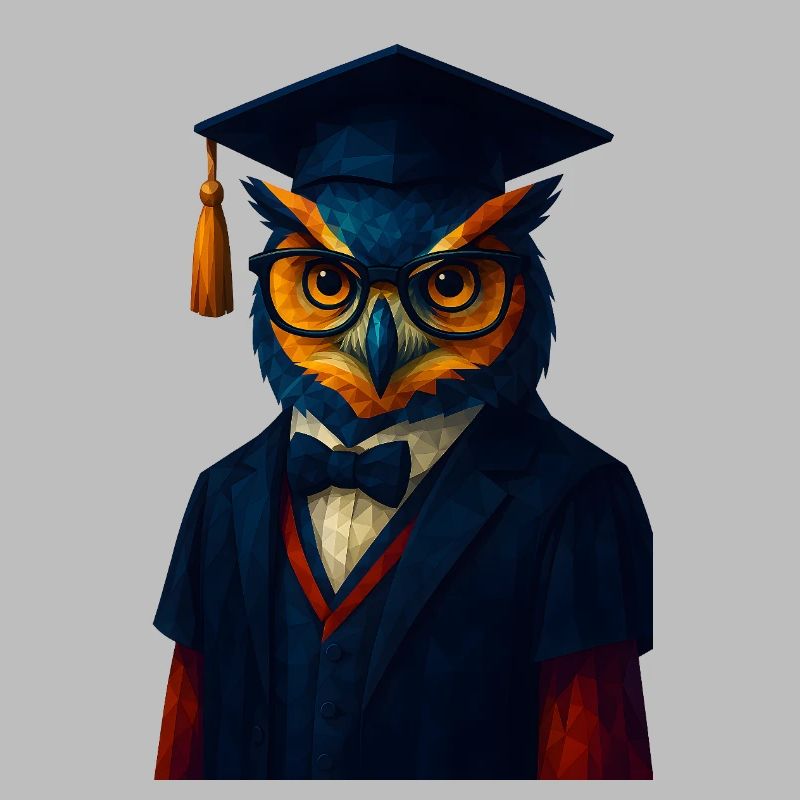 WPAP Stil Tier - Eule im Professoren-Outfit Fliege