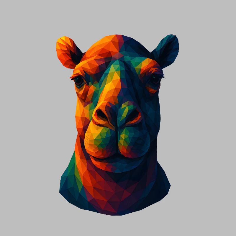 WPAP Stil Tiere - Kamel Porträt