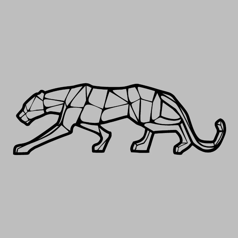 Geometrisches Design des Panthers