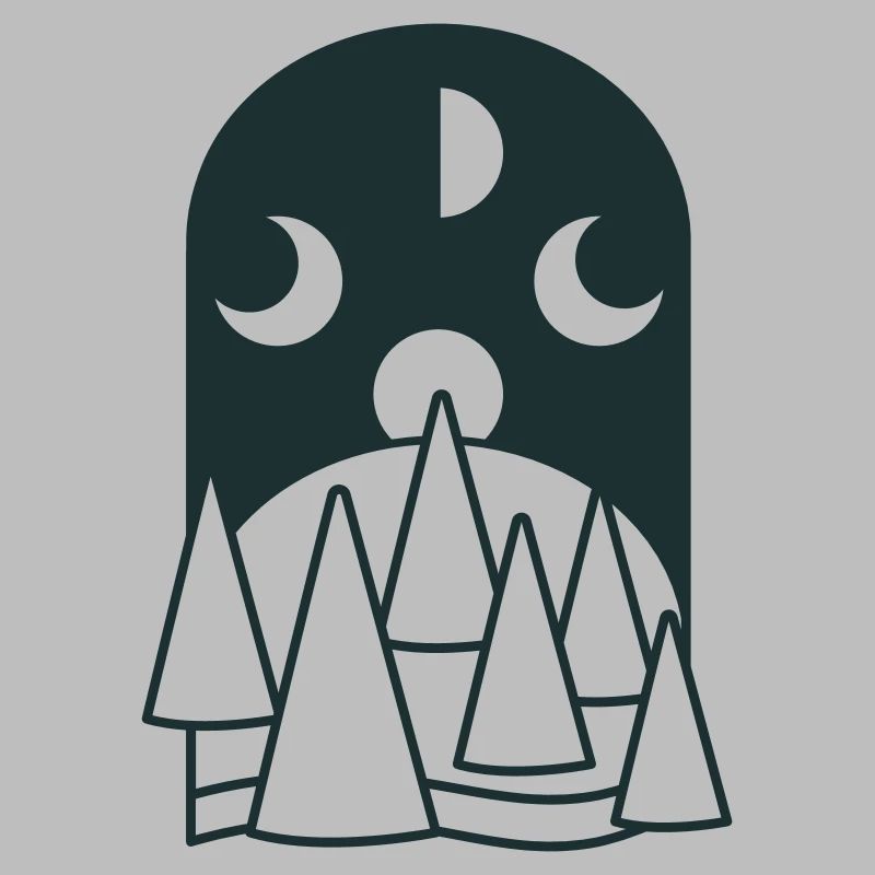 BOHO Phases de lune arc avec forêt