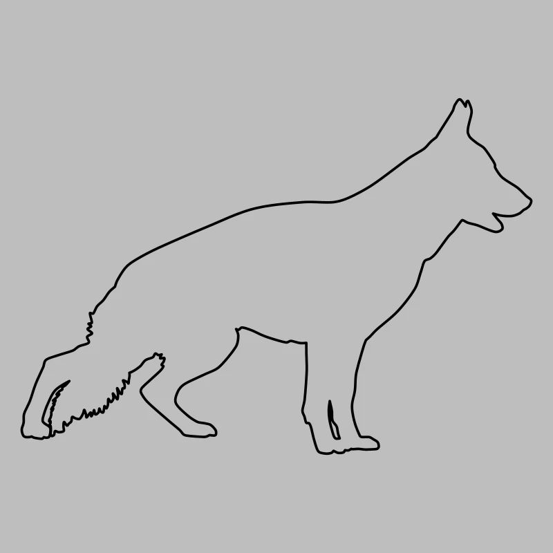 deutscher schäferhund konturen 1