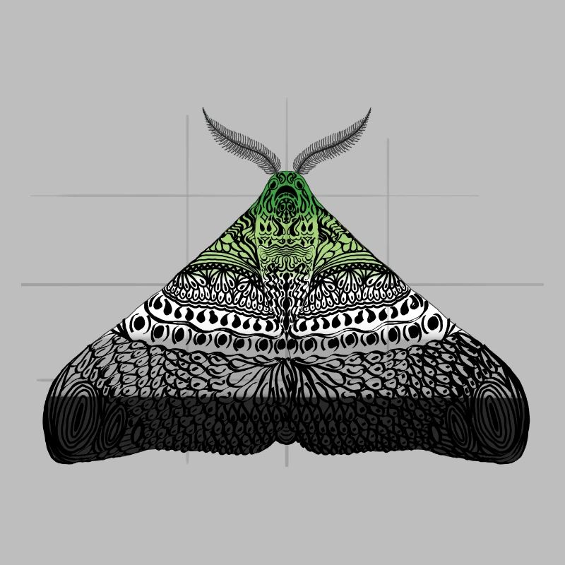 Aromantic Pride Moth Motif A