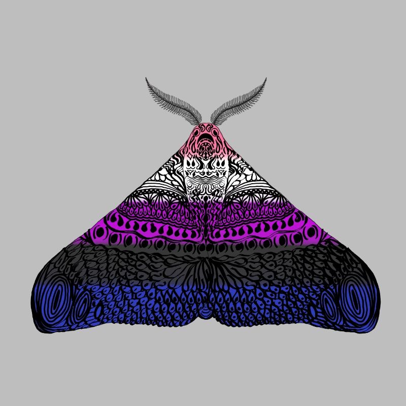 Genderfluid pride moth
