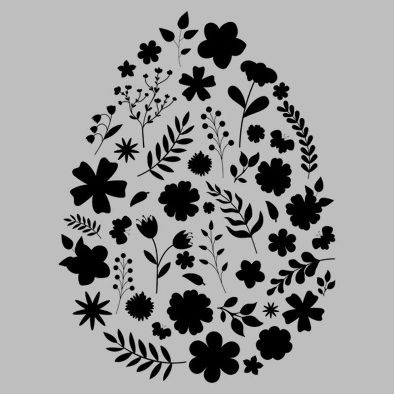 Oeuf de fleurs / citation de pâques