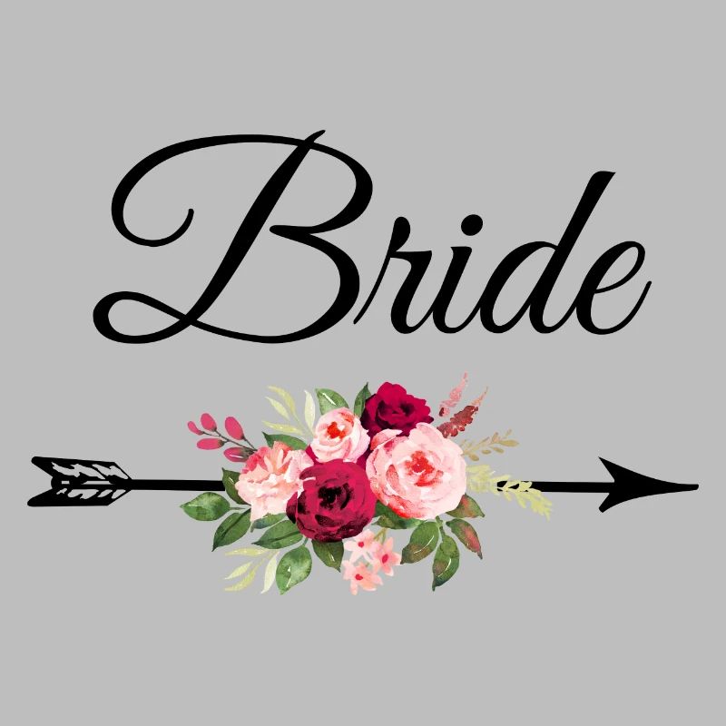 Bride bouquet de fleurs flèche