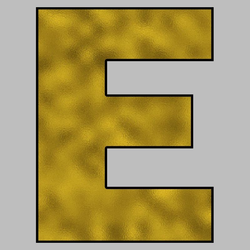 Lettre E Or