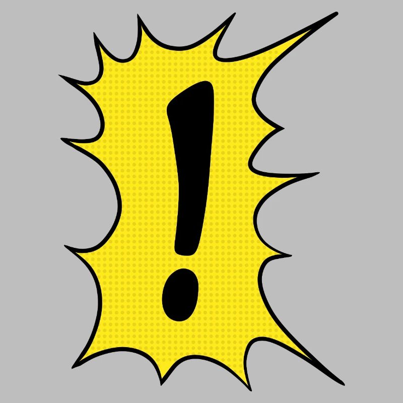 Le point d’exclamation dans le style bande dessinée