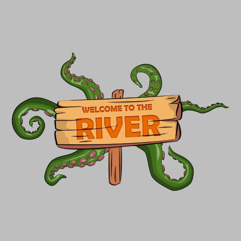 Bienvenue dans la rivière Spooky Halloween Comic Style