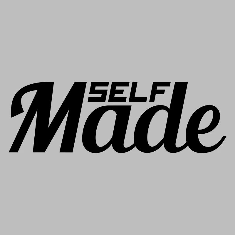 text erfolgreich schild logo reich self made man m