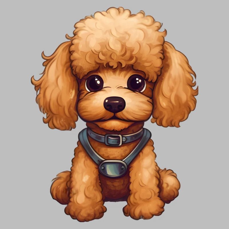 Doux bébé caniche chien