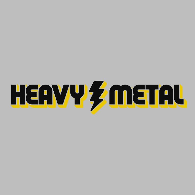 Conception de logo de métal lourd éclair audacieux