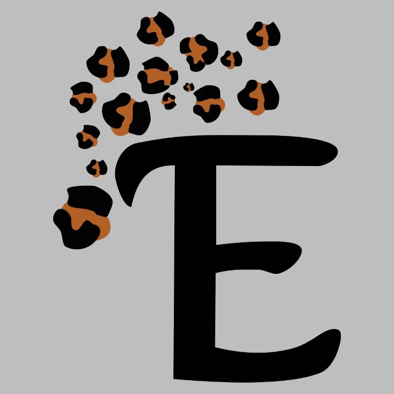 Letter e leopard patterns
