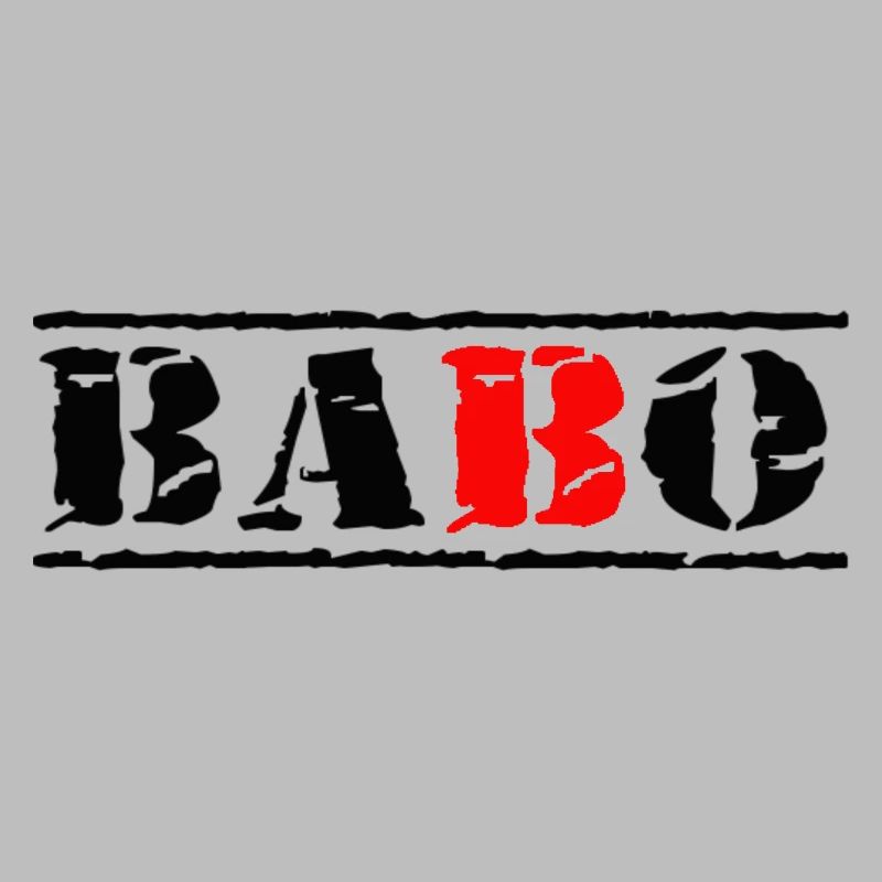 stamp babo black red