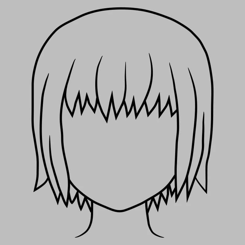 Manga Mädchen Gesichtslos Kopf