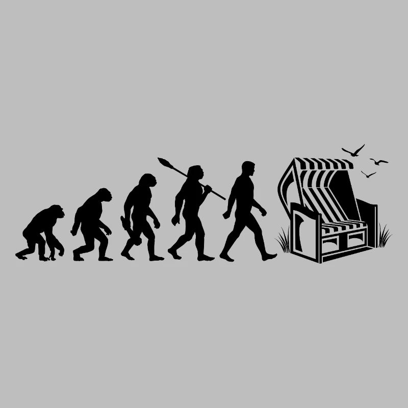 Evolution - Beach chair - Holiday - Sea - Seagulls