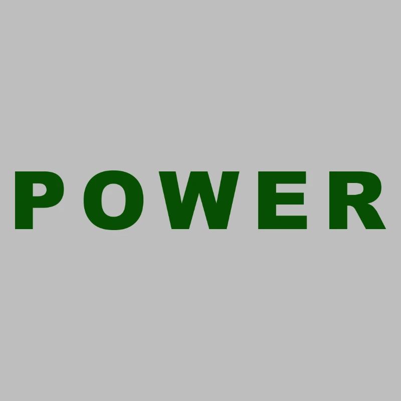 Bold Green Power Text Design