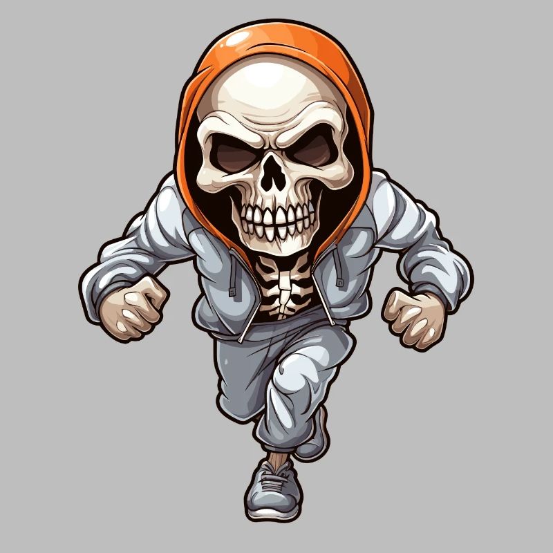 Crâne dans la conception de combinaison de jogging