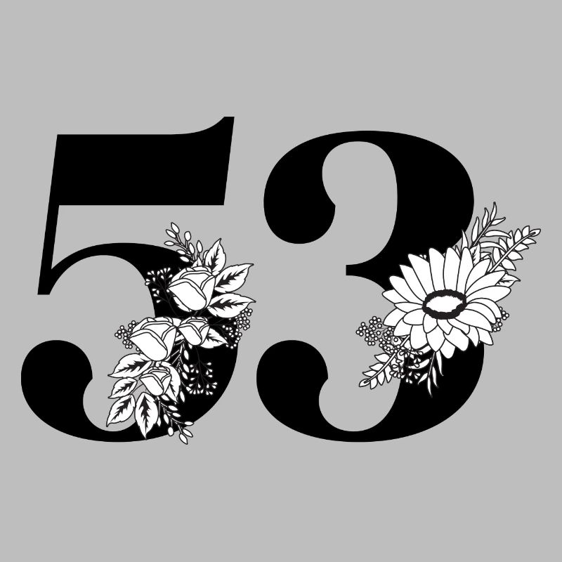 Nummer 53 Schwarze Blumen - 53. Blumengeburtstag