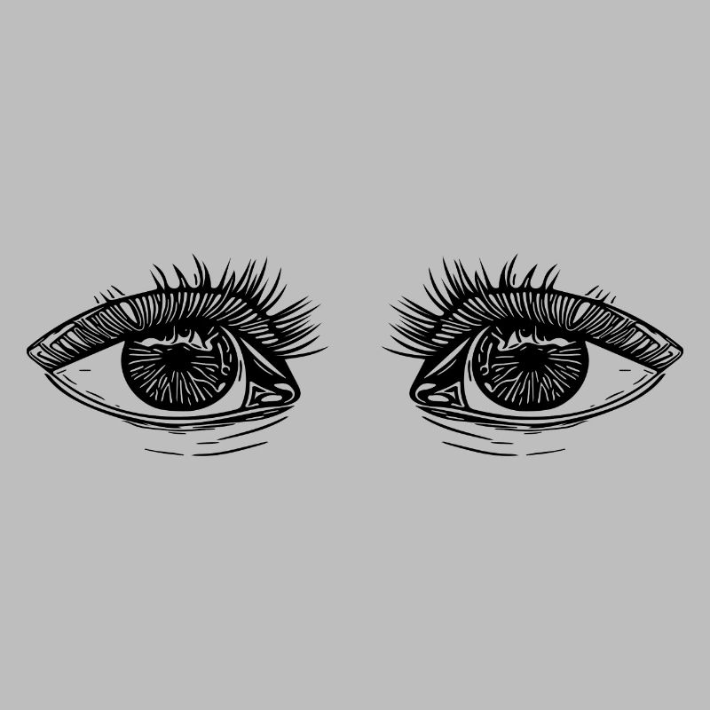 Yeux doux avec des cils