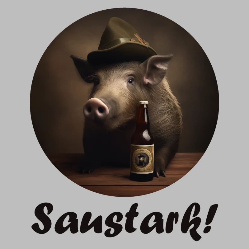 Wild boar with hat - very strong!